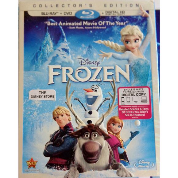 NEW Frozen Elsa Anna 4 LITHO PRINT Posters & MOVIE 2Disc BluRay DVD Digitial HD - Picture 9 of 12